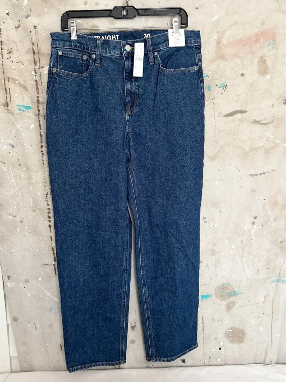 J Crew High Rise '90s Classic Straight Fit Jean in Cooper Square Wash